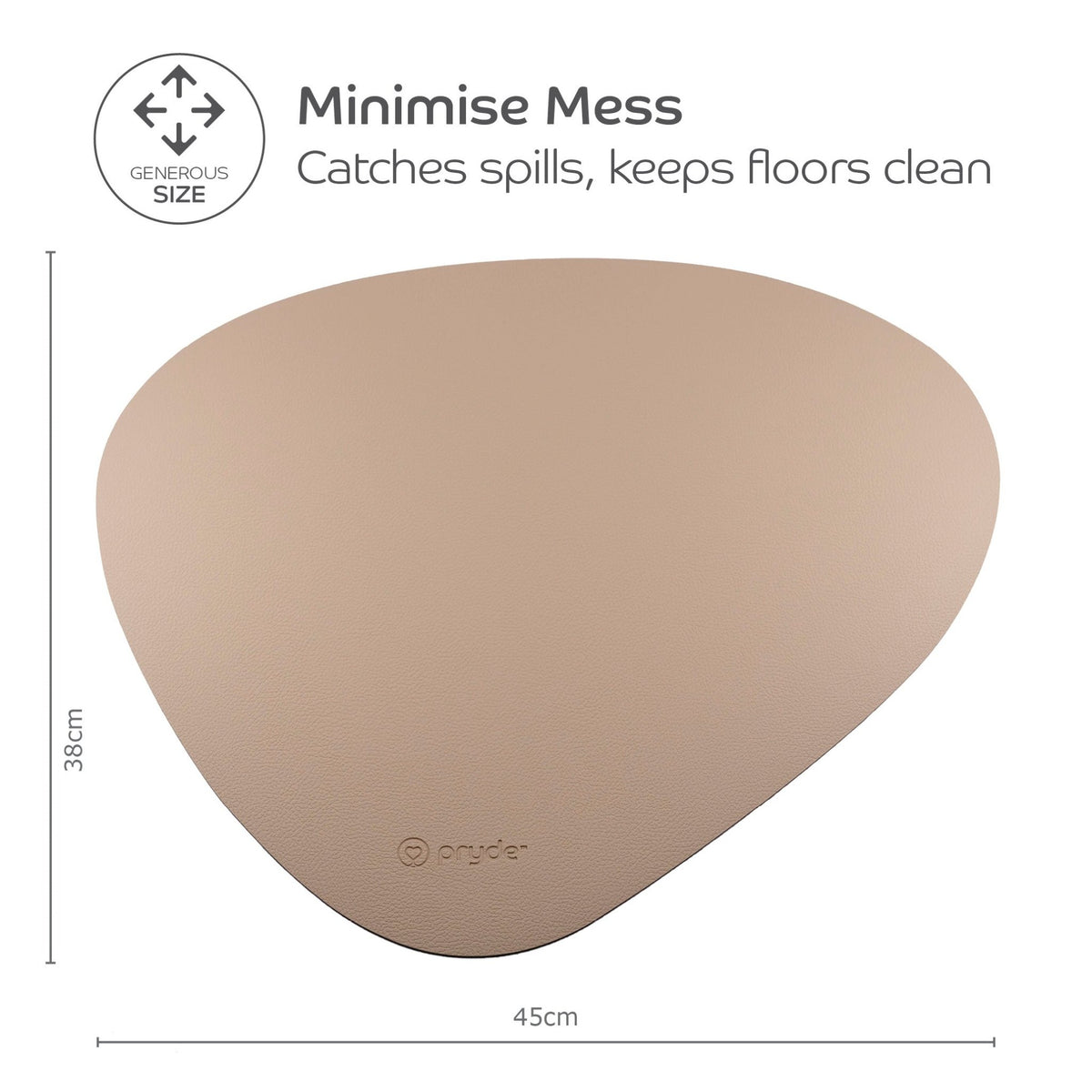 Complete Dining Set with Reversible Charcoal & Oatmeal Dining Mat - Pryde Pets