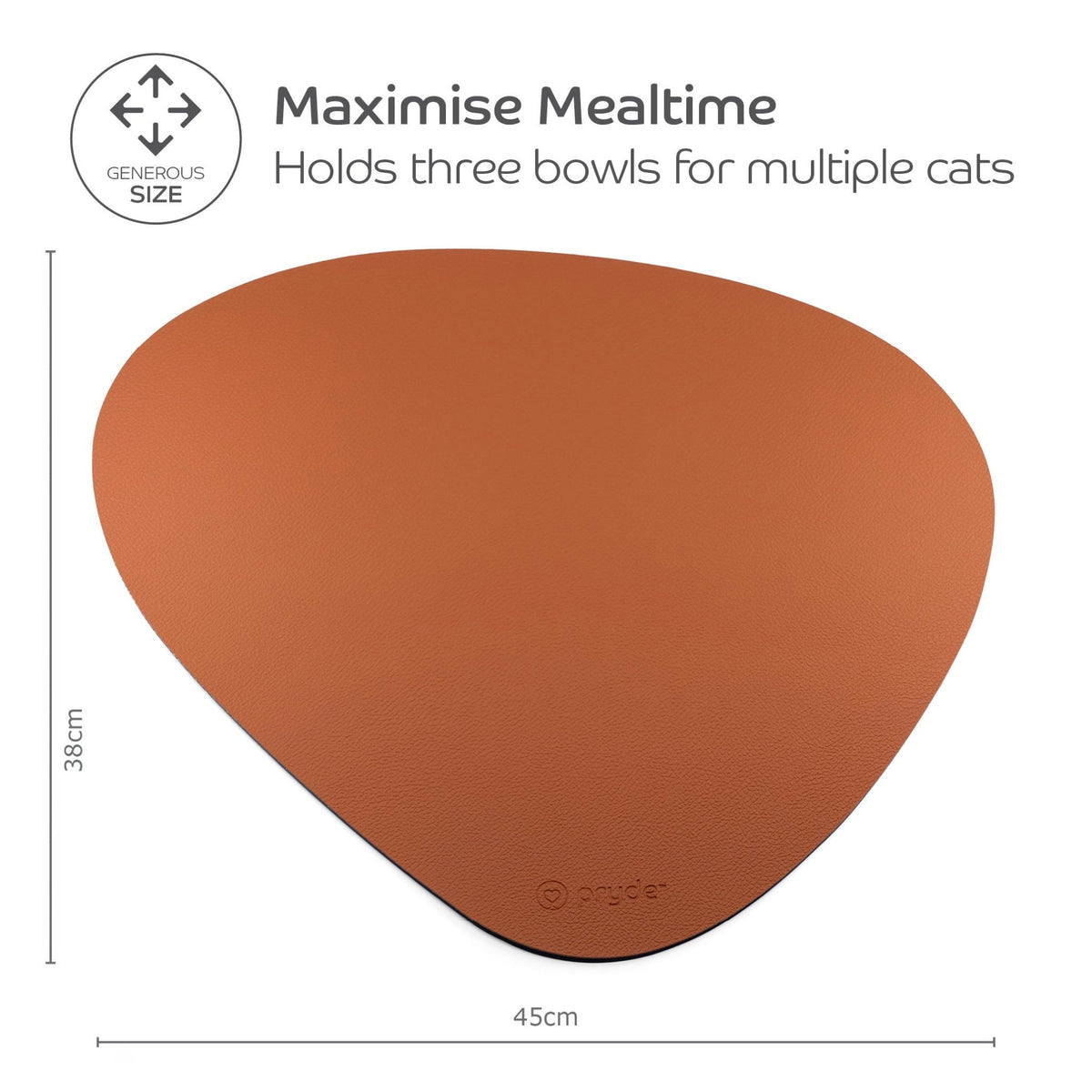 Complete Dining Set with Reversible Chestnut & Navy Dining Mat - Pryde Pets