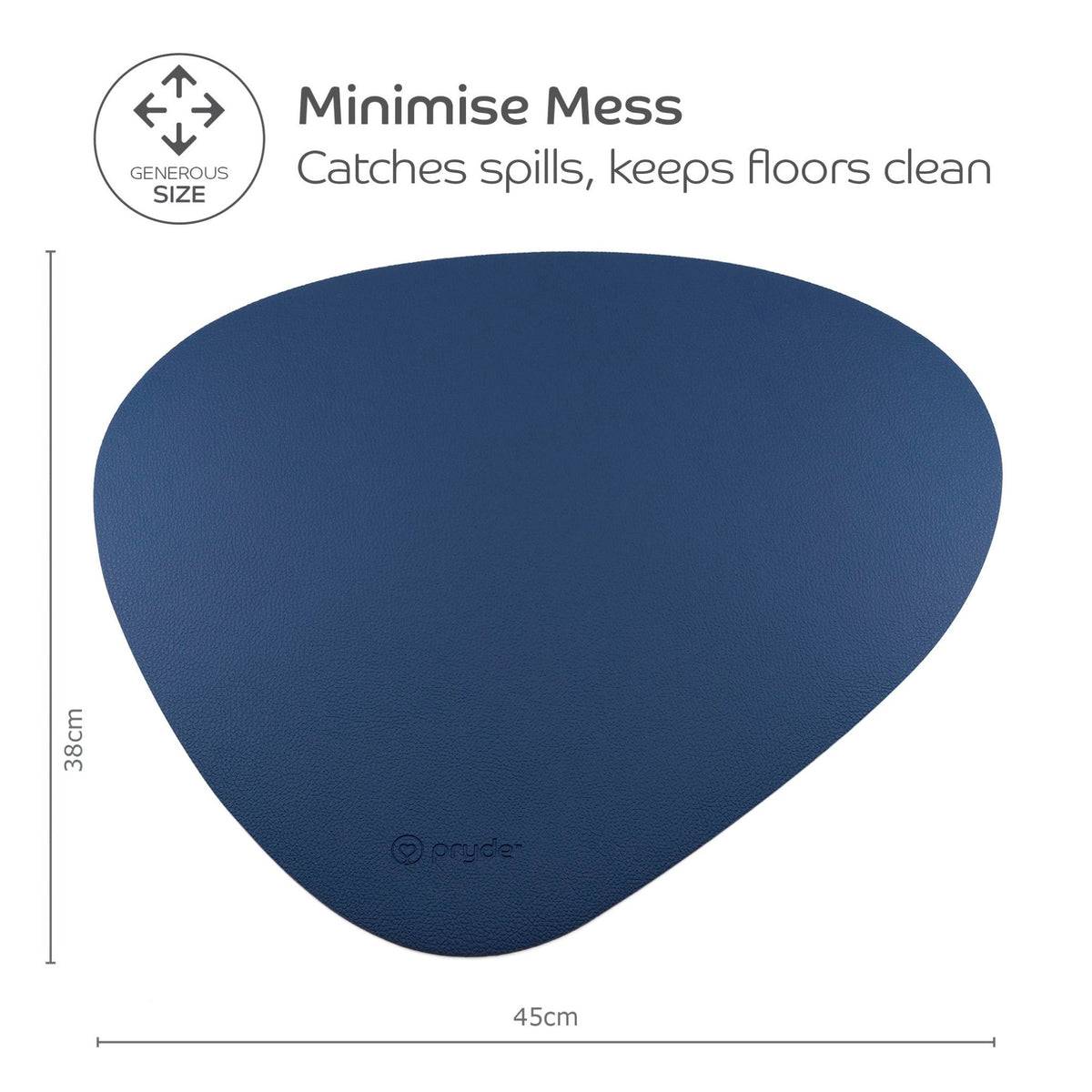 Complete Dining Set with Reversible Chestnut & Navy Dining Mat - Pryde Pets