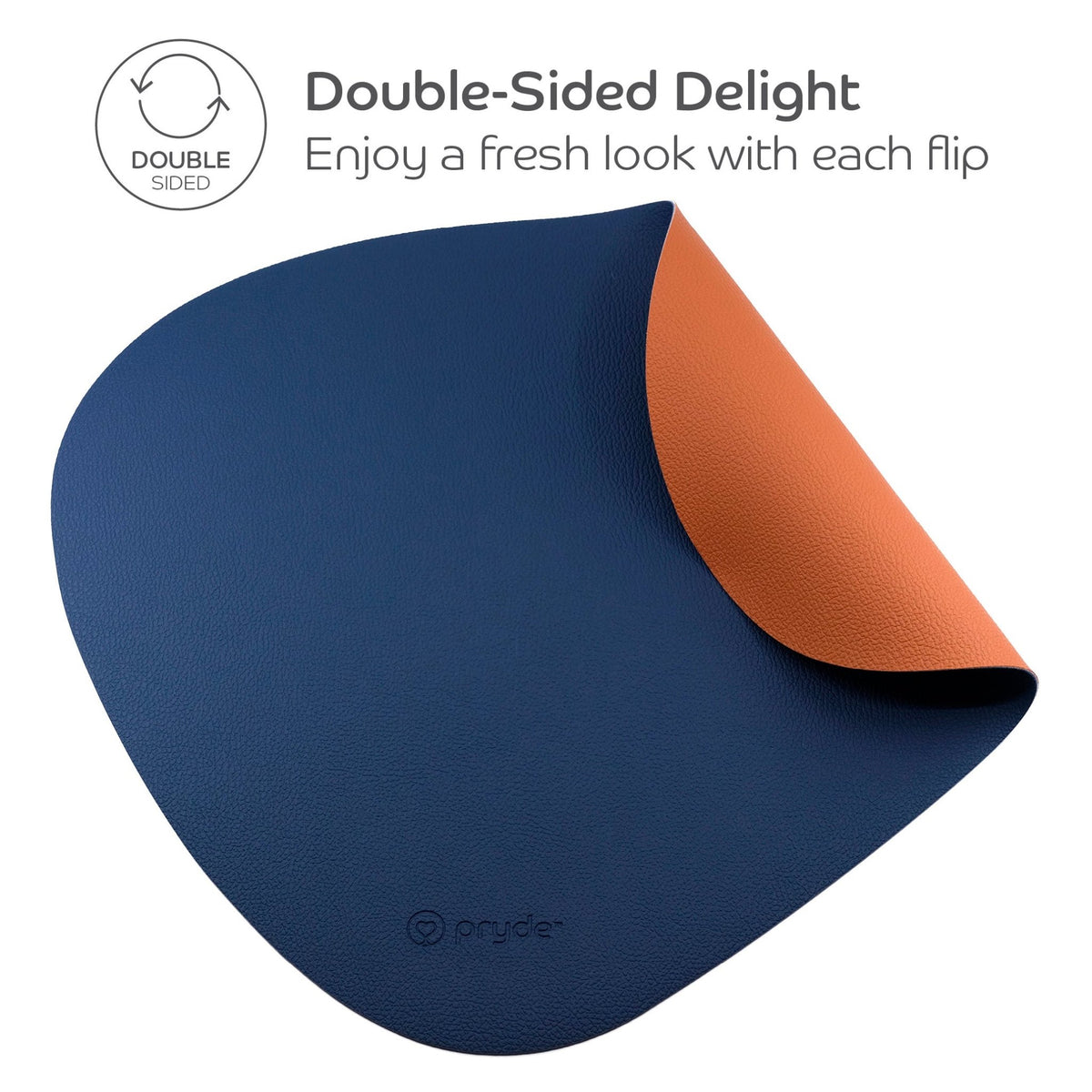 Complete Dining Set with Reversible Chestnut & Navy Dining Mat - Pryde Pets
