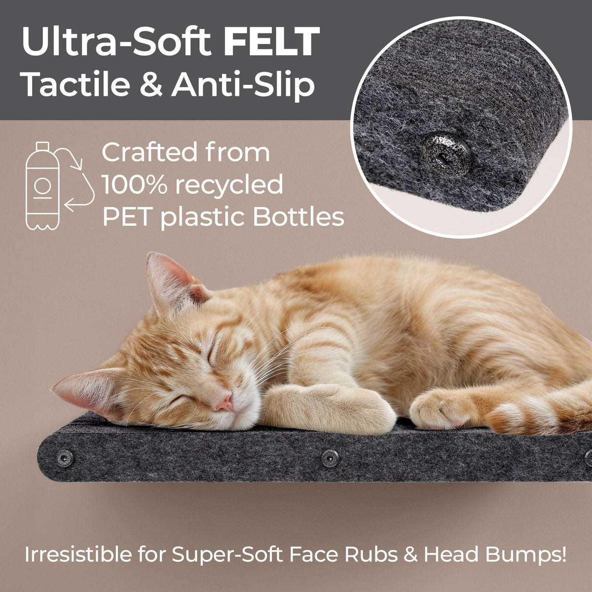 Charcoal Long Lounger Cat Climber - Pryde Pets
