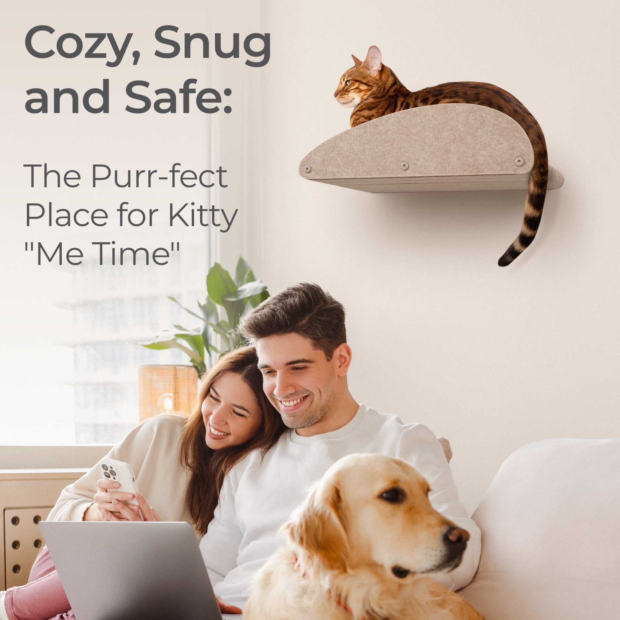 Oatmeal Long Lounger Cat Climber Facade Add - On - Pryde Pets
