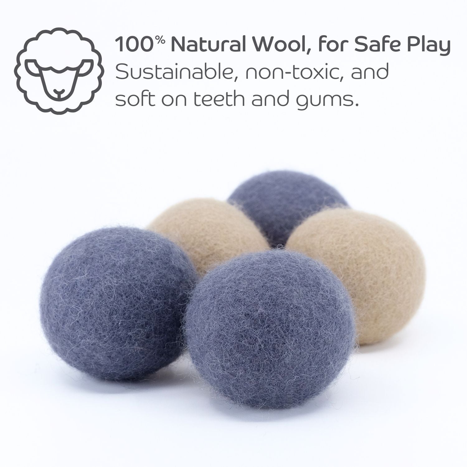 Claw - some Felt Wool Balls (Set of 5) - Pryde Pets