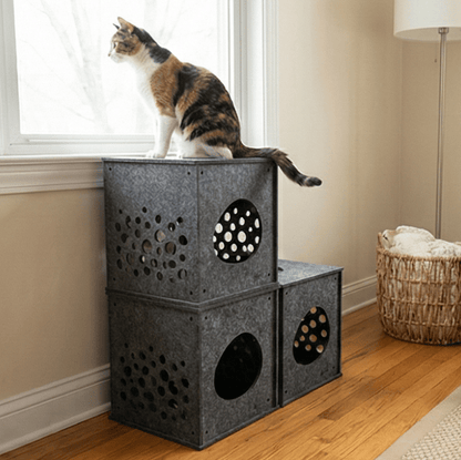 Modular Cat Cube (Charcoal) - Pryde Pets
