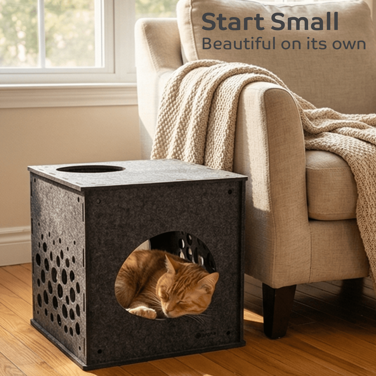 Modular Cat Cube (Charcoal) - Pryde Pets