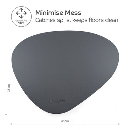 Reversible Cat Dining Mat - Blush/Charcoal - Pryde Pets