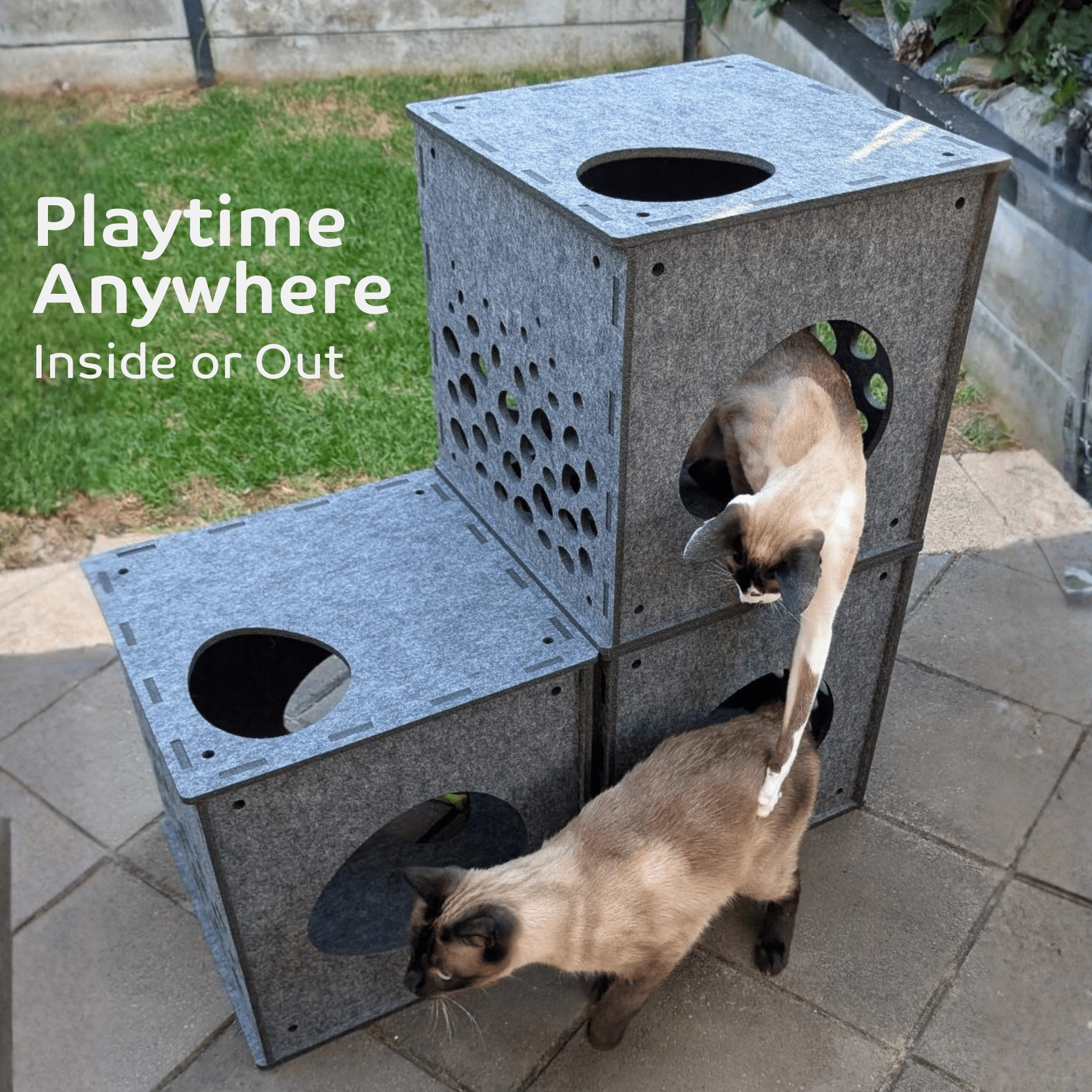 Modular Cat Cube (Charcoal) - Pryde Pets