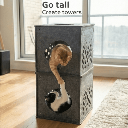 Modular Cat Cube (Charcoal) - Pryde Pets