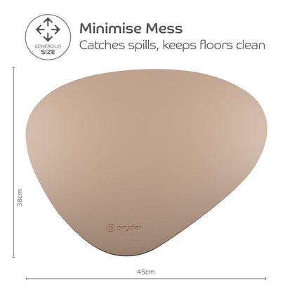 Reversible Cat Dining Mat - Charcoal/Oatmeal - Pryde Pets