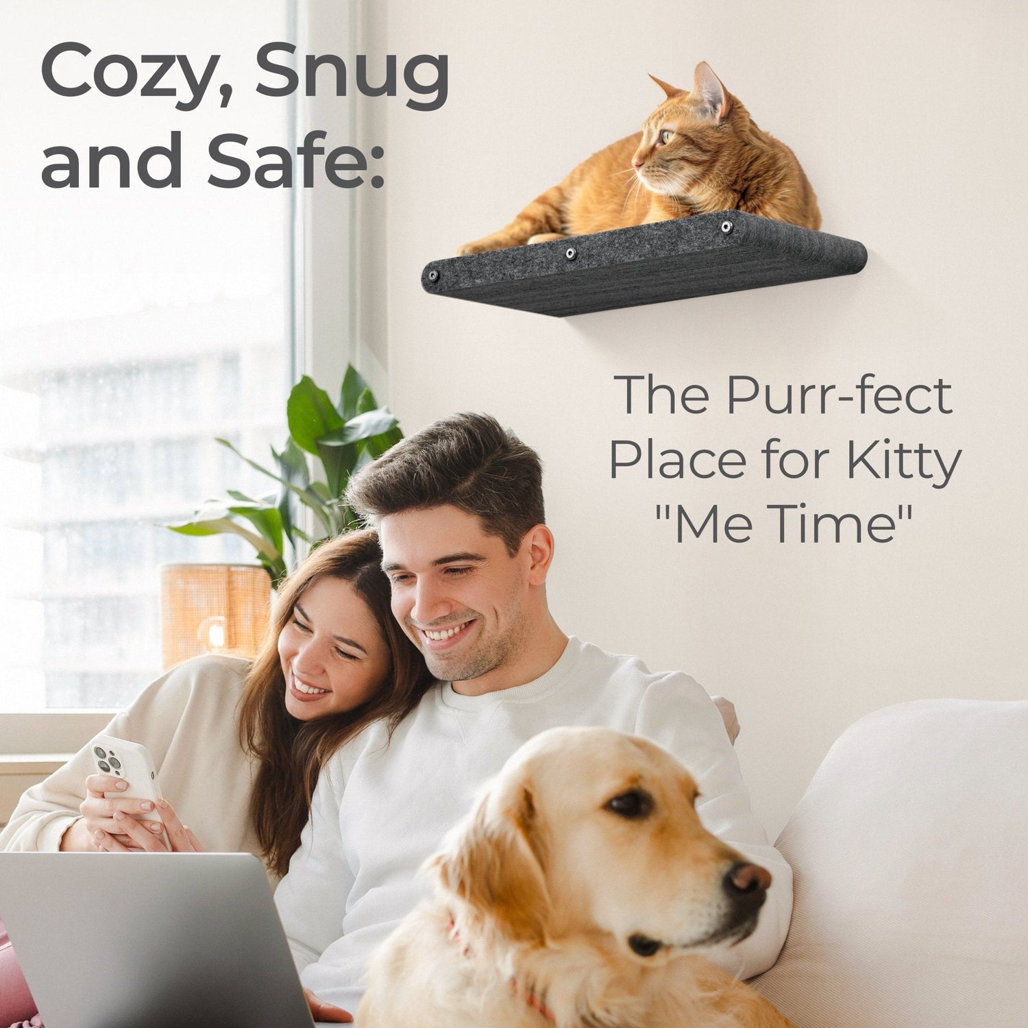 Charcoal Long Lounger Cat Climber - Pryde Pets