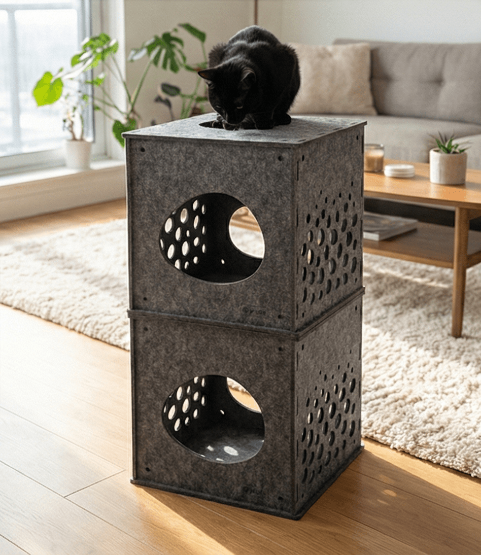 Modular Cat Cube (Charcoal) - Pryde Pets
